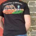 Hooey Men's Western Swing Cowboy Golf Crew Neck Tee HT1797BK