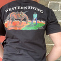 Hooey Men's Western Swing Cowboy Golf Crew Neck Tee HT1797BK