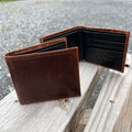 Justin Oiled Brown Leather Bifold Wallet 2610491383