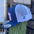 Hooey "Trip" Navy and White Patched Trucker Hat