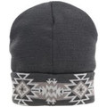 Hooey Grey with Aztec Pattern Winter Beanie Hat 2057GYWH