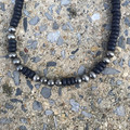 Black Rondelle and Faux Navajo Necklace