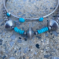 Turquoise & Faux Navajo Necklace and Choker Combo