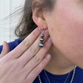 Faux Navajo Pearl Beaded Drop Earrings AE8114-SB