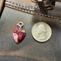 Hand Carved Pink Mojave Heart Charm