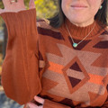 Women's Savanna Jane Rust Aztec Plus Size Sweater
