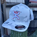 "Chris Kyle" Hooey White Camo 6­ Panel Flexfit with White / Red Hooey Logo CK019