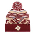 STS Ranch Red Aztec Pom Beanie