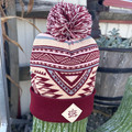 STS Ranch Red Aztec Pom Beanie