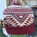 STS Ranch Red Aztec Pom Beanie