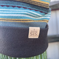 STS Ranch Turquoise & Brown Aztec Striped Beanie STS24028