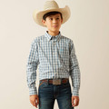 Ariat Boy's Khaki Plaid Pro Series Shelton Classic Fit Shirt 10058718