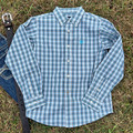 Ariat Boy's Khaki Plaid Pro Series Shelton Classic Fit Shirt 10058718