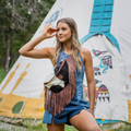 STS Ranch Indie Cowhide Brown Hildy Belt Bag