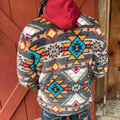 Hooey Men's Brown Aztec Fleece Pullover HFP001BRAZ
