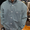 Panhandle Boy's Long Sleeve Turquoise and Navy Button Shirt SBB2S07405