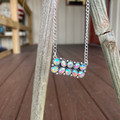 18" Rhinestone Rectangle Pendant Necklace