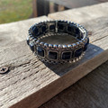 Chunky Black Stone Stretch Bracelet