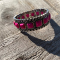Chunky Hot Pink Stone Stretch Bracelet