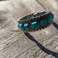 Chunky Turquoise Stone Stretch Bracelet