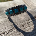 Chunky Turquoise Stone Stretch Bracelet