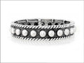 Faux Navajo Pearl and Rope Border Stretch Bracelet