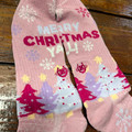 Lucky Chuck Pink Merry Christmas Y'all Socks