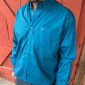 Ariat Men's Dark Teal Terrell Classic Fit Button Shirt 10065771