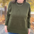Panhandle Ladies Hunter Green Boot Stitch Lightweight Sweatshirt