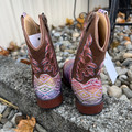 Roper Toddler Pink Aztec Glitter Square Toe Boot