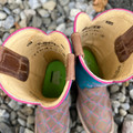 Tin Haul Little Kid's Twister Turquoise and Pink Square Toe Boot 14-018-0101-5105 BR