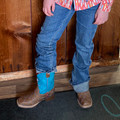 Tin Haul Little Kid's Twister Turquoise and Pink Square Toe Boot 14-018-0101-5105 BR