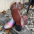 Roper Little Kids Pink Aztec Glitter Square Toe Boot 09-018-1901-3617 PI