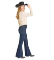 Rock & Roll Ladies Dark Vintage Pin Tuck Flare Jeans BW6HD07886