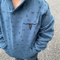 Cowboy Hardware Toddler Blue Branding Irons Fleece Hoodie