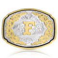 Montana Silversmiths Western Initial Buckle - Letter F