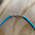 16" Tiny Turquoise Heishi Bead Necklace