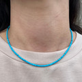 16" Tiny Turquoise Heishi Bead Necklace