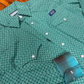 Rock & Roll Men's Long Sleeve Turquoise Snap Shirt RMN2S07107