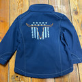 Cowboy Hardware Toddler Blue Flag and Skull Soft Shell Jacket