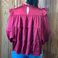 Garnet Tiered Ruffle Sleeve Blouse