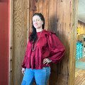 Garnet Tiered Ruffle Sleeve Blouse