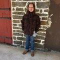 STS Ranch Youth Brown Brazos Jacket With Hidden Hood