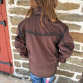 STS Ranch Youth Brown Brazos Jacket With Hidden Hood
