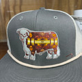 Lazy J Ranch Olive & Tan Apache Hereford Bull Rope Trucker Hat OLVTAN4APACHE