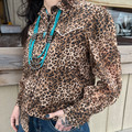 2 Fly Leopard Western Wild Snap Shirt