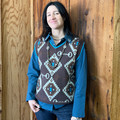 L&B Horse Bit Aztec Knit Vest