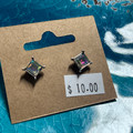 Small Rhinestone Square Stud Earrings