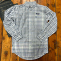 Panhandle Men's Blue Plaid Long Sleeve Button Down Shirt SMB2S07400
