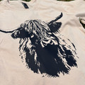 Cream Highland Cow Graphic Tee